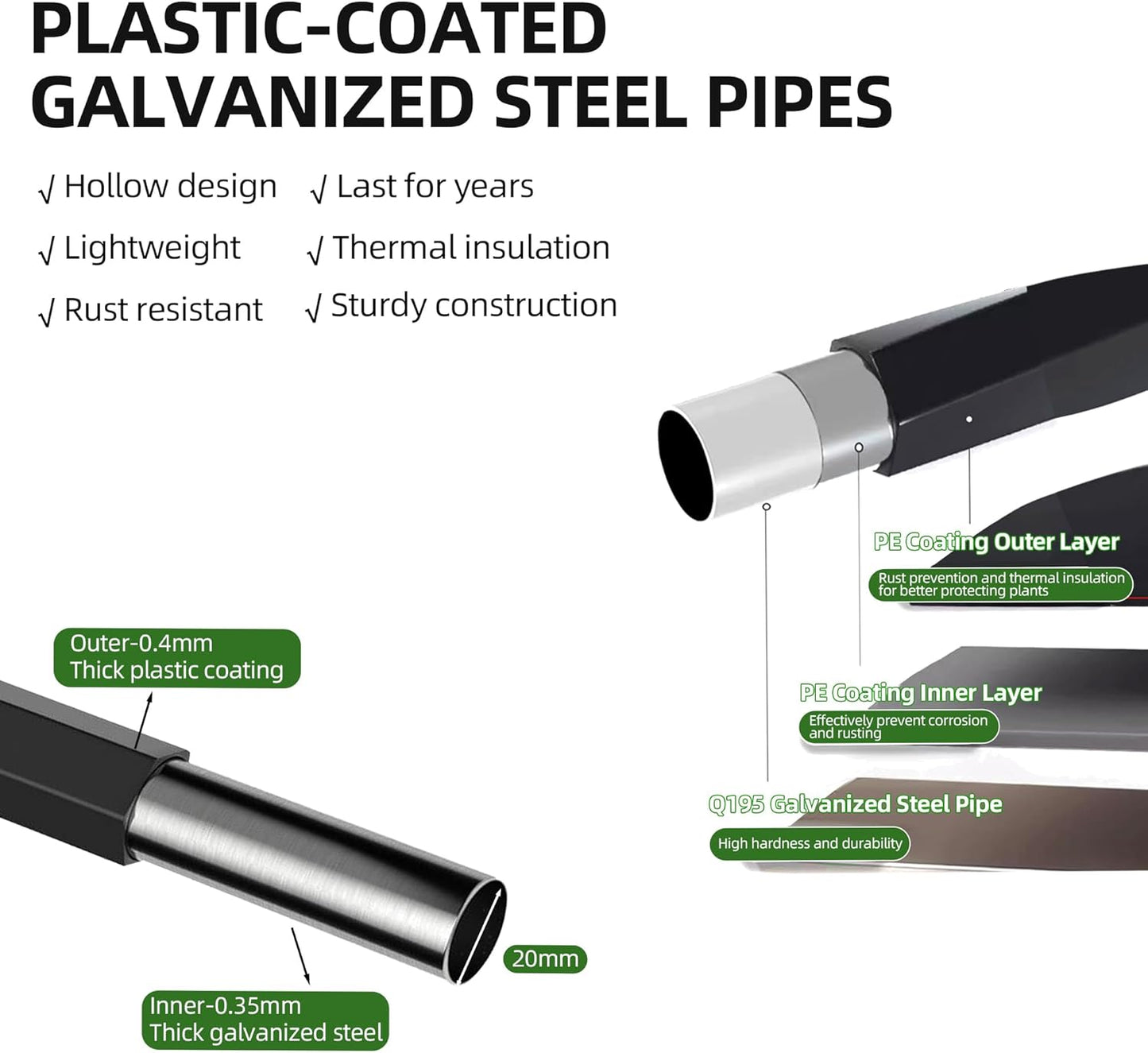 Twira Half Side Garden Arch Trellis, 7.9FT Metal Garden Arbor Trellis for Climbing Plants Outdoor, Black Half Arch Wedding, Garden Archway Arbors and Trellises Decoration for Lawn, Patio, Backyard