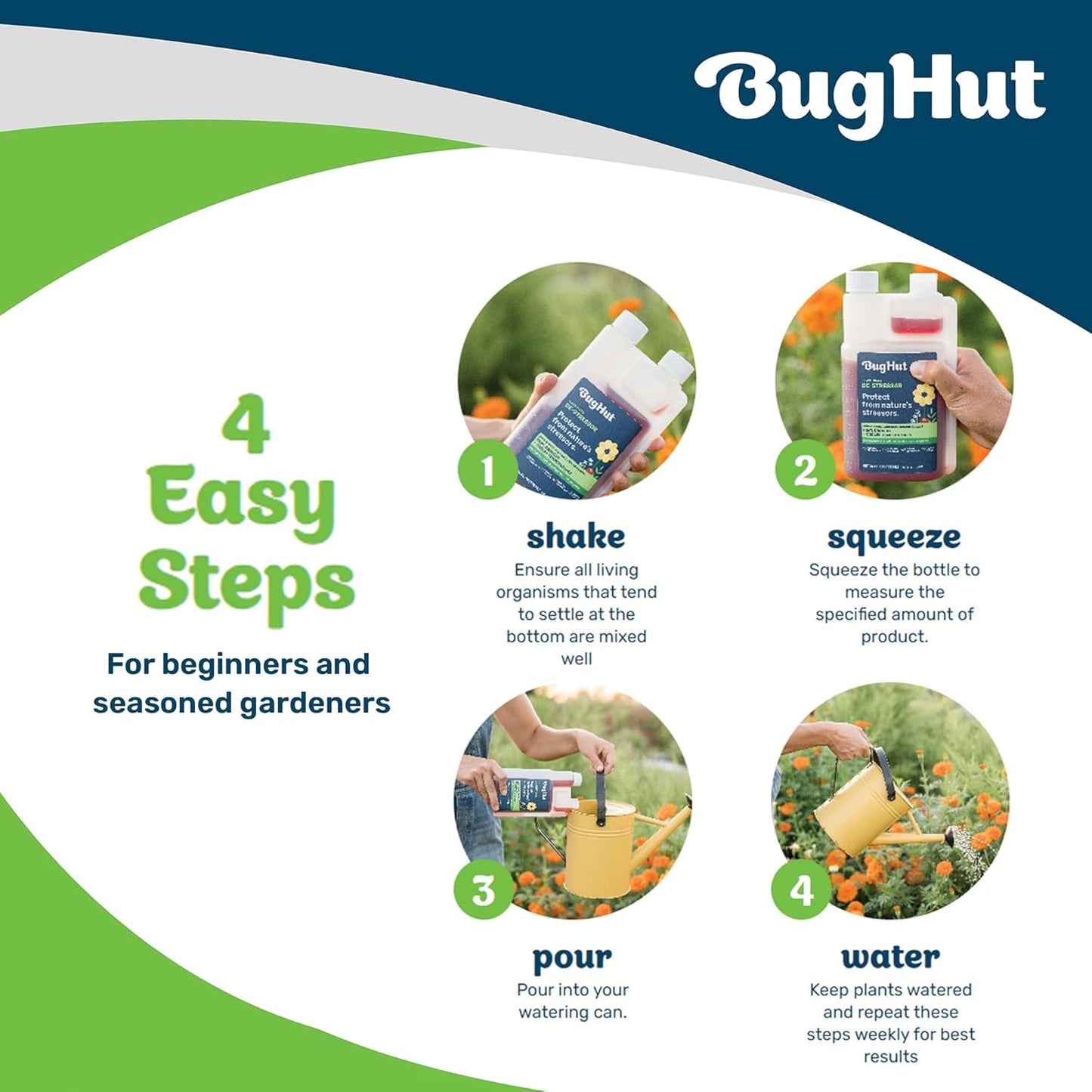 Booster Liquid Plant Food - Formula for Strong Roots, Vibrant Blooms, and Healthy Growth - Ideal for Indoor & Outdoor Gardening - People, Pets & Pollinator Friendly - 16 fl oz, Makes 63 Gallons