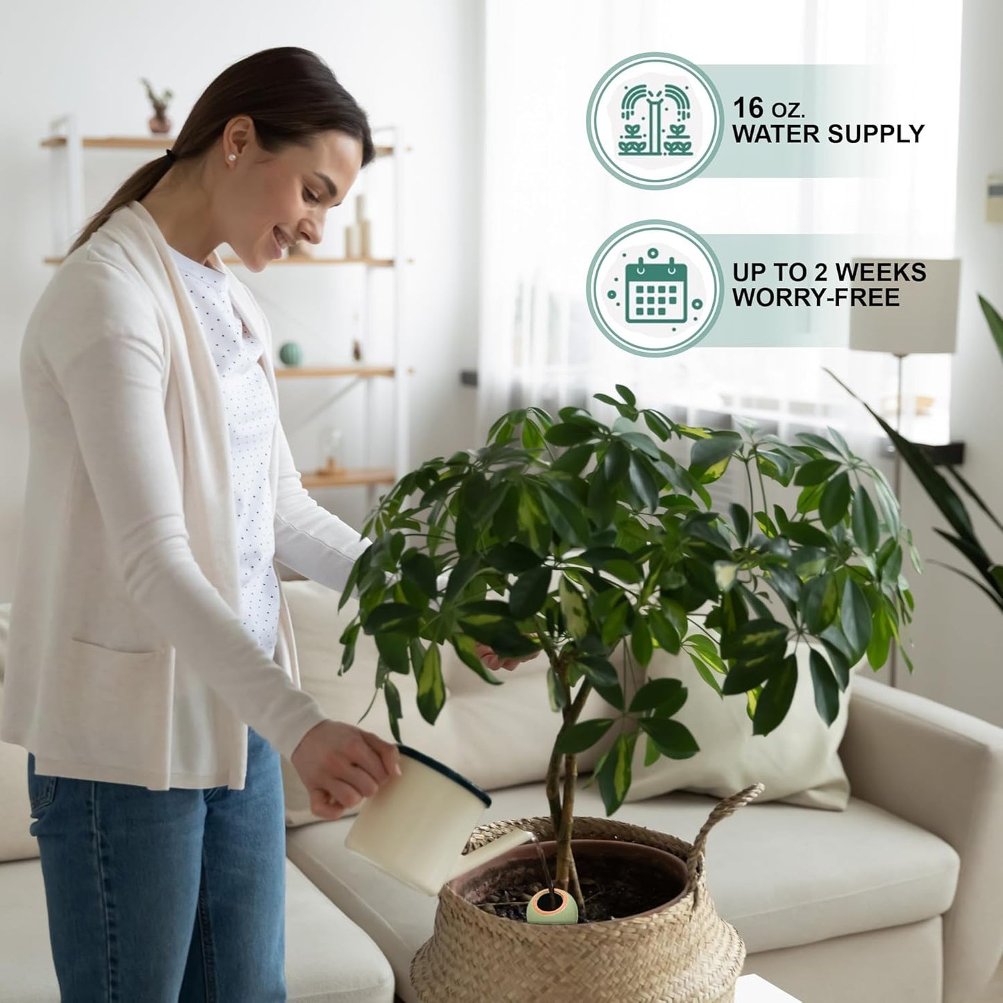 Plant Watering Globes - Olla Terracotta Watering Spikes - Hold 16 Ounces - Olla Water System for Plants - Self Water Method - Slow Releaese Drip Irrigation Terracotta Stakes