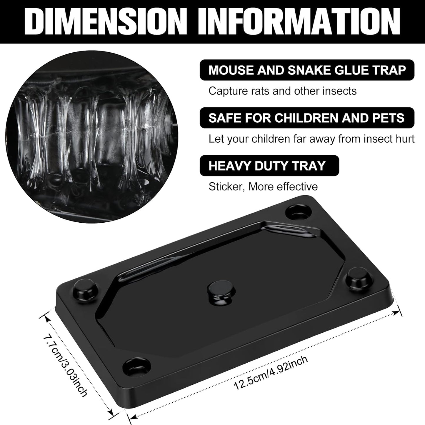 Qualirey 24 Pieces Mouse and Insect Glue Traps Baited Sticky Plastic Boards for House Rodents Heavier Adhesive Traps with Nontoxic Glue for Insects, Ready to Use, Pet Children Safe