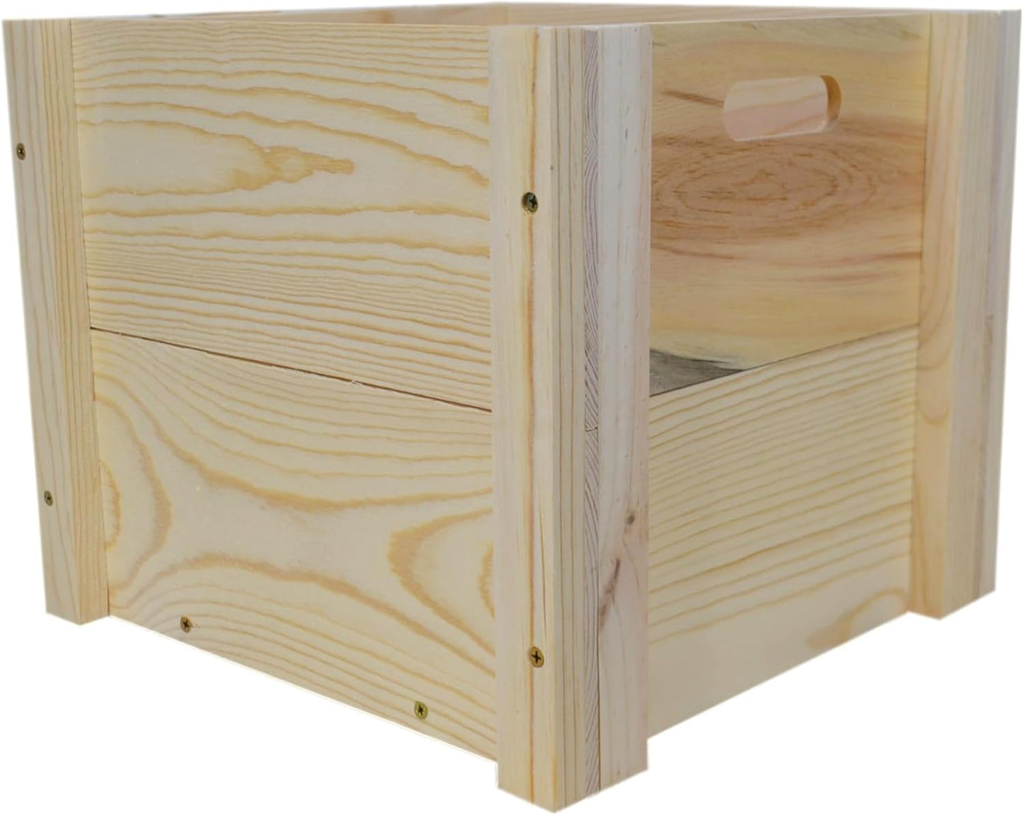 Natural Pine Wooden Plant Box 14 x 14 x 12 Inches Outside Dimensions
