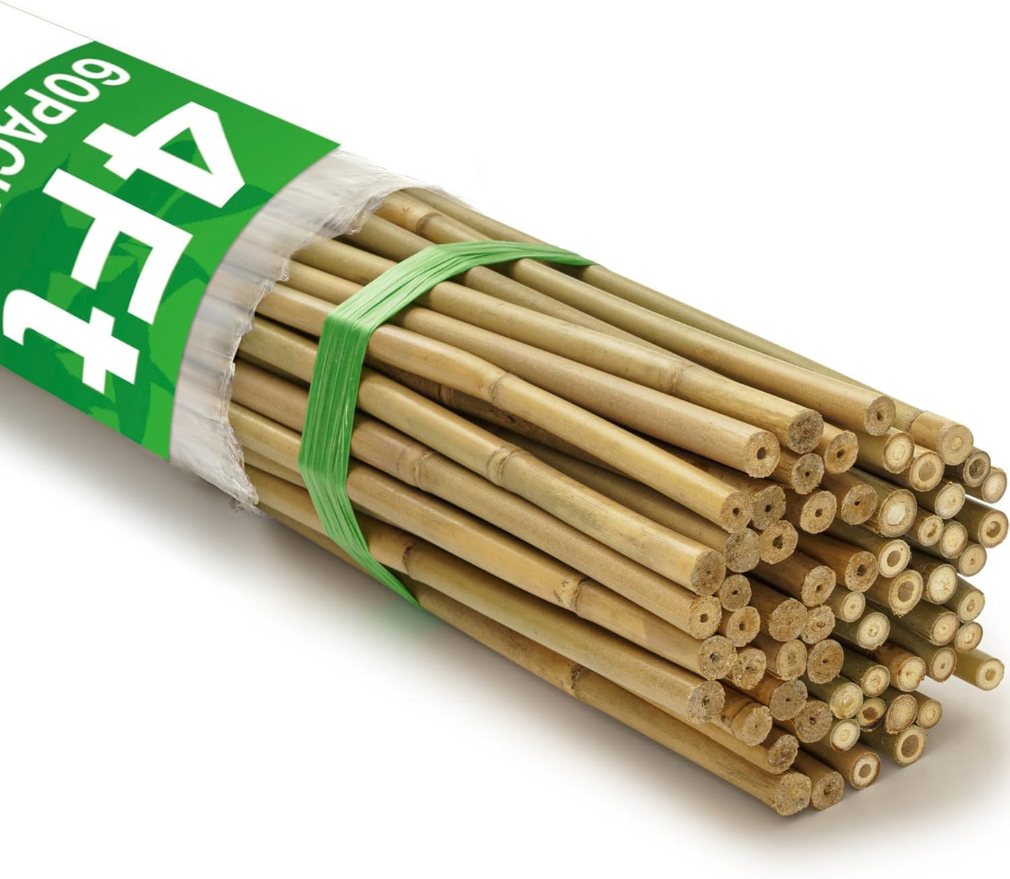 60Pcs Bamboo Stakes for Plant 4 Feet, Garden Bamboo Plant Stakes for Plants Support, Bamboo Sticks for Climbing Plants, Tomatoes, Sunflowers, Beans, Potted Plants, Trees