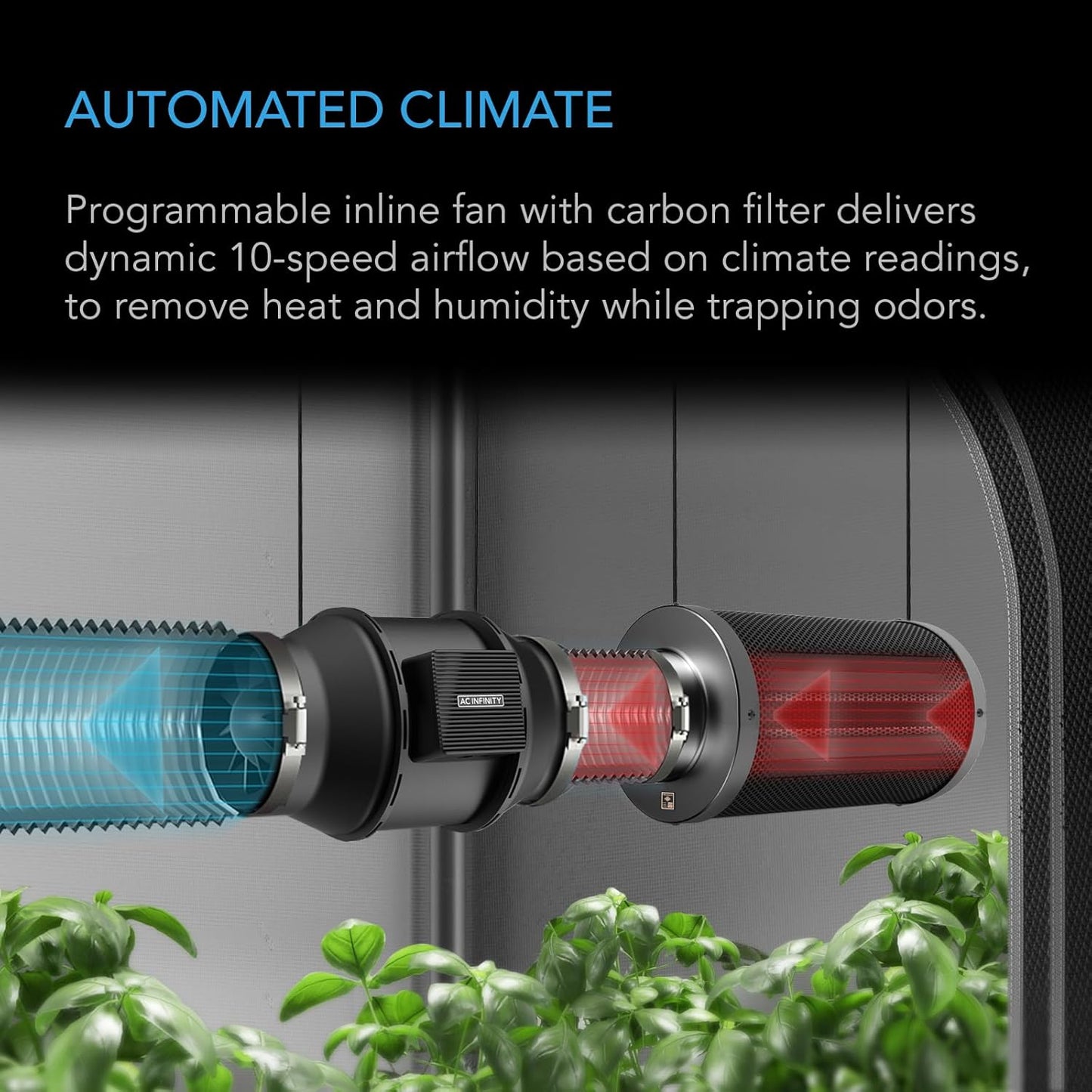 AC Infinity Advance Grow System 2x2, 1-Plant Kit, WiFi-Integrated Grow Tent Kit, Automate Ventilation, Circulation, Schedule Full Spectrum Samsung LM301H LED Grow Light, 2000D Mylar Tent