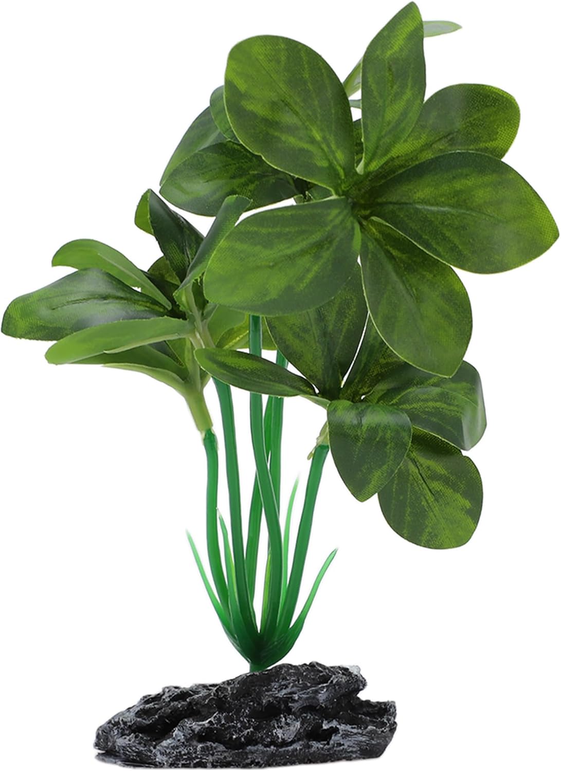 Aquarium Plastic Plants, Reptile Plant Decoration, Aquatic Plant Resin Decor, Betta Fish Tank Realistic Plants for Aquarium, 7.28" Height, Green