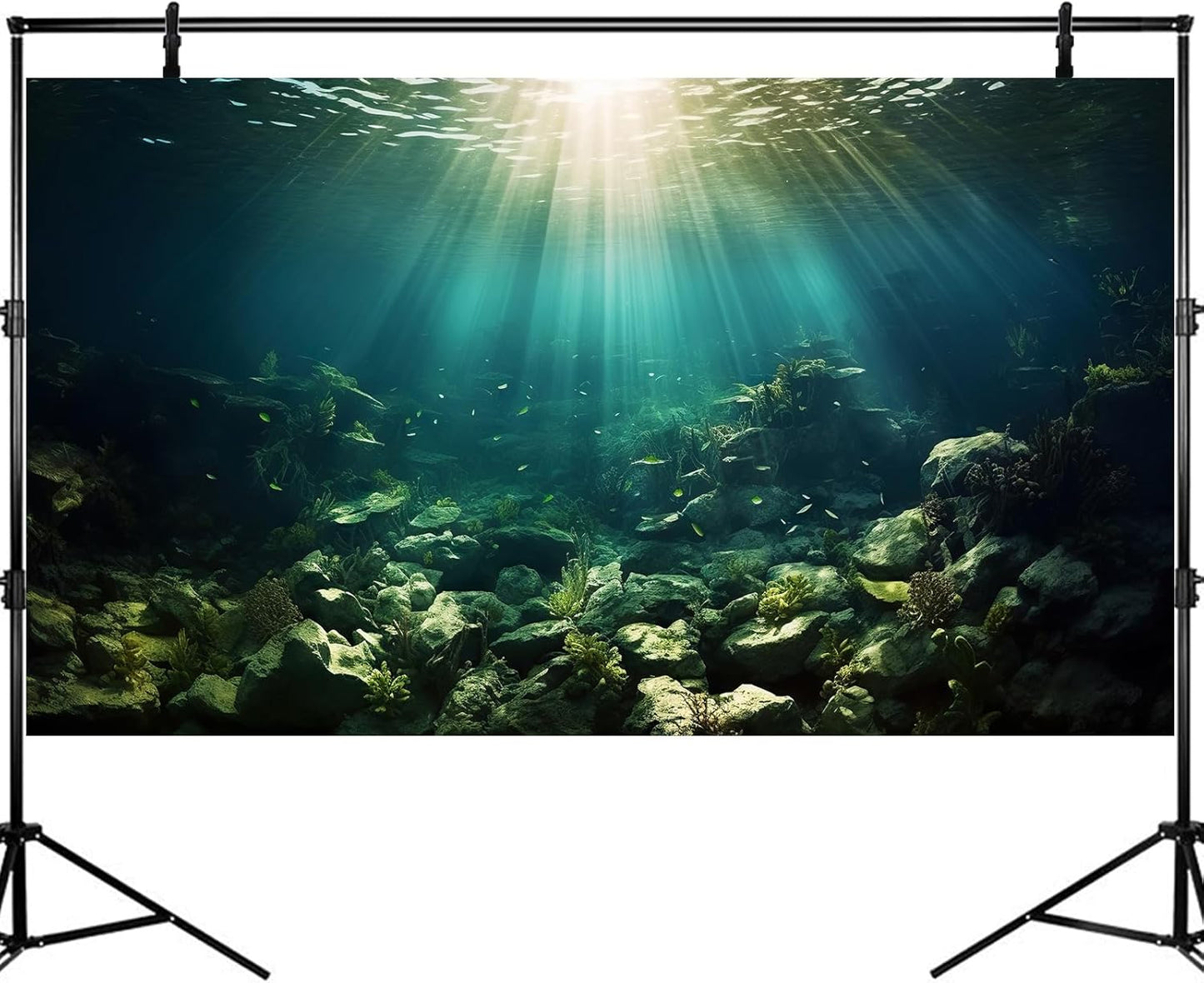 Deep Ocean Aquarium Background Under The Sea Fish Tank Background Underwater World Terrarium Backgrounds Ocean Floor Rock Aquatic Plants Aquarium Backdrop for Fish Tank Backgrounds Decors 36x20in