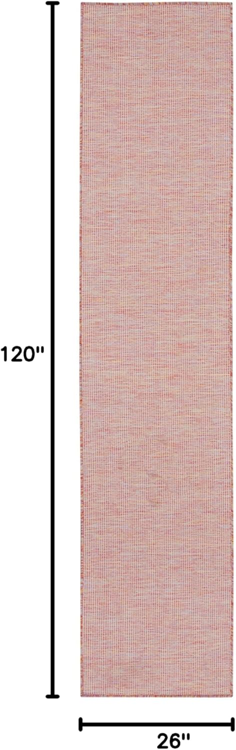 Nourison Home Positano Indoor/Outdoor Rainbow 2'2" x 10' Area Rug, Easy Cleaning, Non Shedding, Bed Room, Living Room, Dining Room, Backyard, Deck, Patio (2x10)