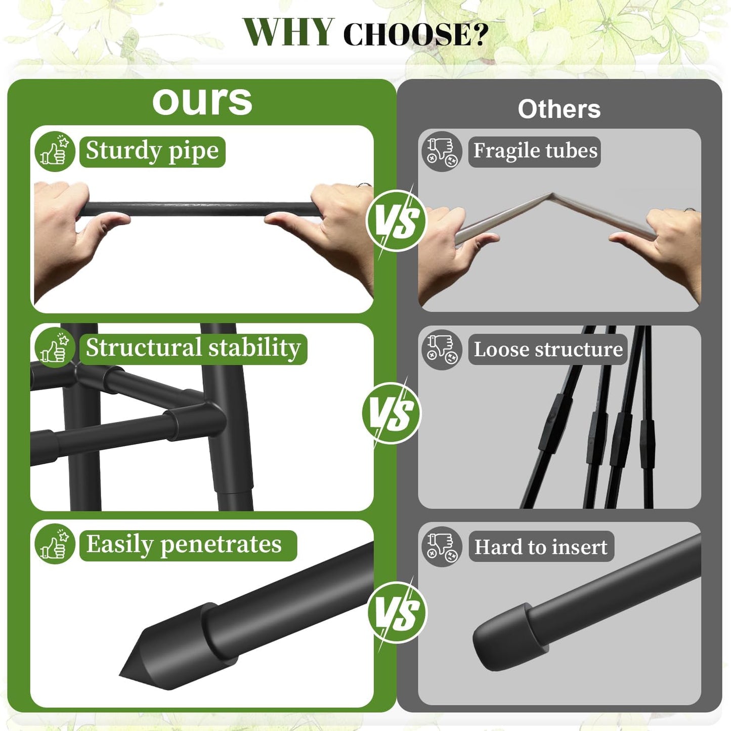 6 FT Obelisk Trellis for Climbing Plants Outdoor, 6FT Garden Trellis with Extra Thickened Plastic-Coated Metal Pipes, Garden Indoor Potted Plant Support, Climbing Support for Potted Plants