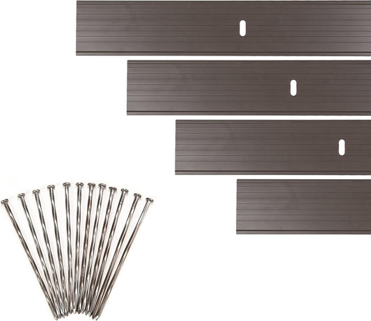 Dreamscape YardEdge Aluminum Landscape Edging - 12 Strips, 6ft Each (72ft Total), Bronze Duraflex Paint - Professional Quality Landscaping Border, Metal Divider for Lawn, Garden, Flowerbed