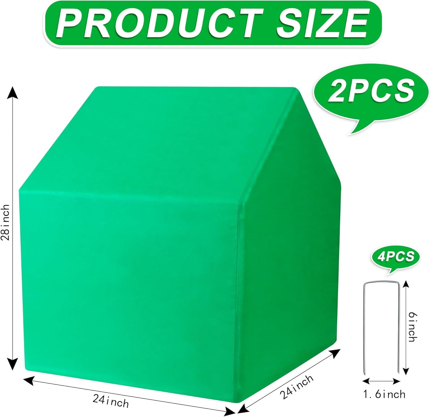 Winter Plant Covers for Freeze Protection Warm Plant Tent Shrub Covers for Winter Frost Protecting Fruit Potted Plants Tree from Freezing and Animals (24 * 24 * 28", 2 Pack)