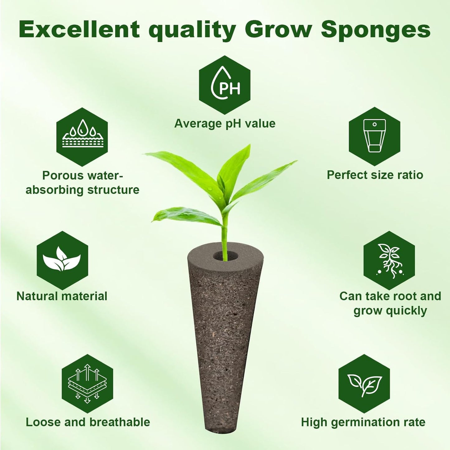 73 Pack Hydroponic Pods Supplies for Aerogarden Pods, Grow Sponges for Hydroponics, Seed Pods Kit with 30 Grow Sponges, 30 Pod Labels,12 Plant Labels, 1 Tweezer for Hydroponic Indoor Garden System