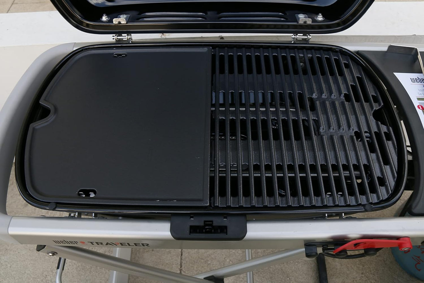 Uniflasy Cast Iron Griddle for Weber Traveler Portable Gas Grill, fits Weber 9010001 Traveler Portable Gas Grill, Cooking Griddle