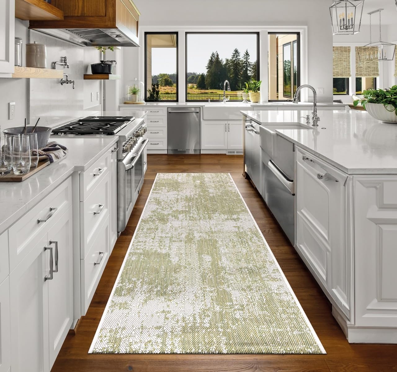 Keen Home Design Terrace Outdoor Runner Rug - 2x10 Washable Indoor/Outdoor Rug for Patio, Kitchen, Balcony, Beach, Garden, Deck and Porch, Size: 2'2"x9'11"