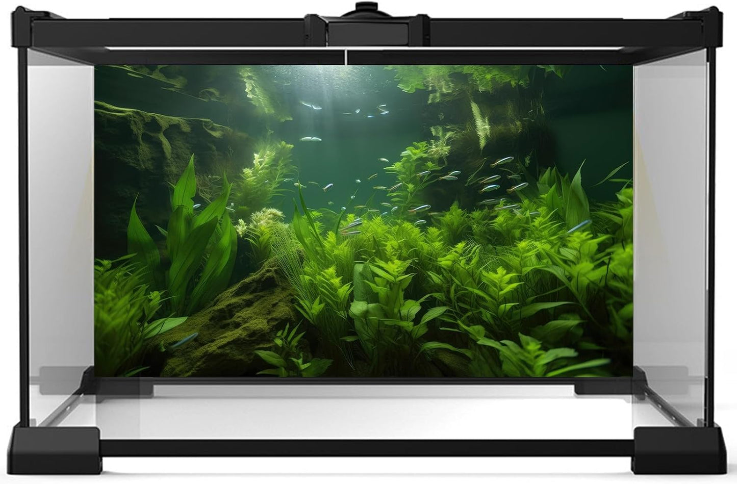 Aquarium Background Lush Aquatic Plants Seagrasses Terrarium Background Redwood Root Moss Tropical Style Green Underwater Plants Fish Tank Background Under The Sea Reptile Tank Backdrop 72x24in