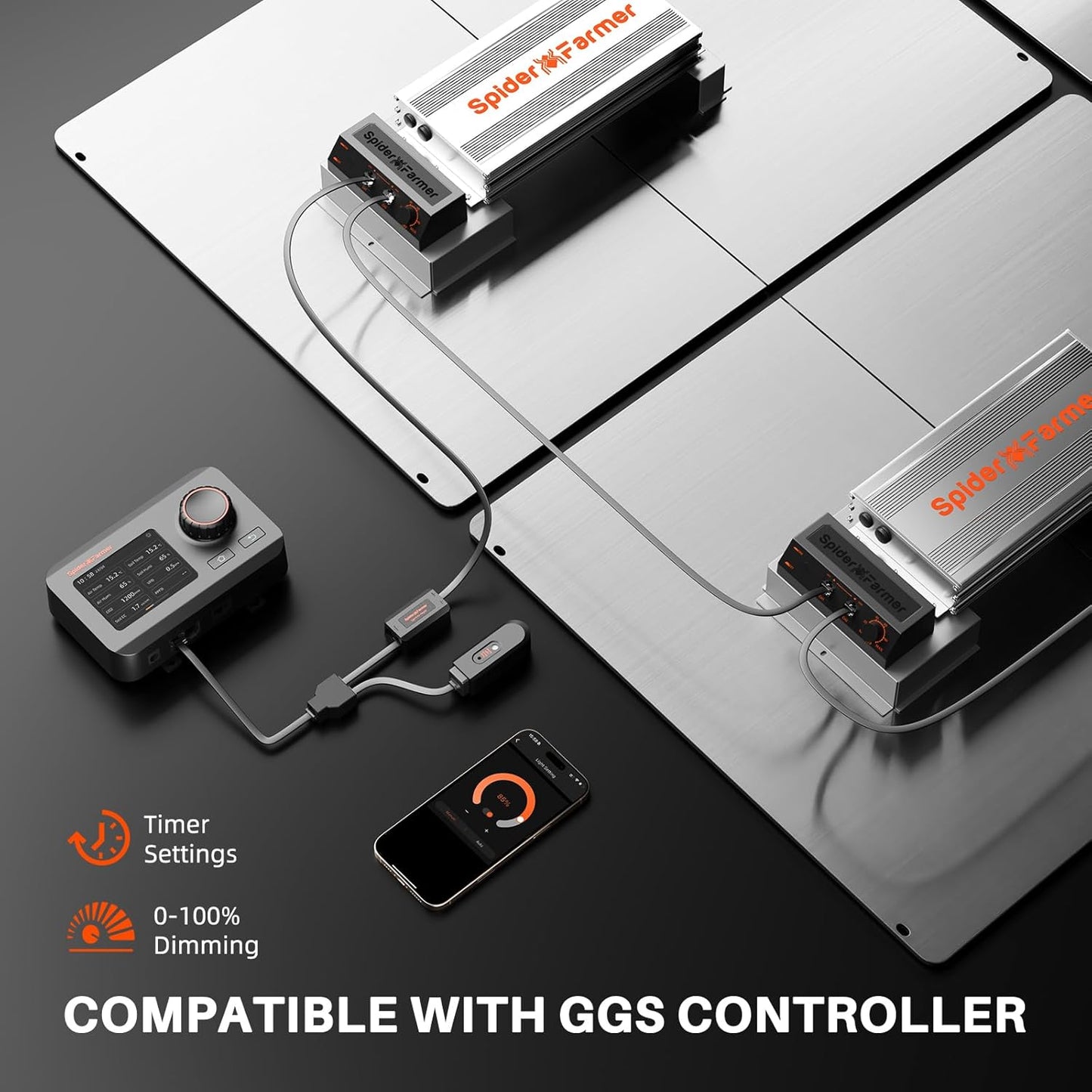 SPIDER FARMER SF7000, Samsung LM301B Diodes Led Grow Light, Full Spectrum Plant Grow Light, 650W Dimmable & High Efficiency & Uniform PPFD Commercial Lamps for Seedling Veg & Bloom In 5x5 Grow Tent