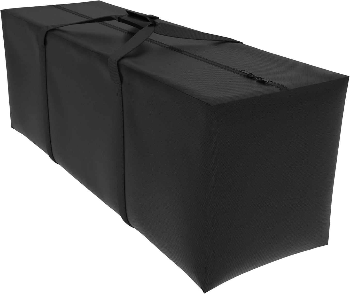 Outdoor Rectangular Cushion/Cover Storage Bag, Protective Zippered Storage Bags with Handles, 50''L x 13''W x 20''H Black