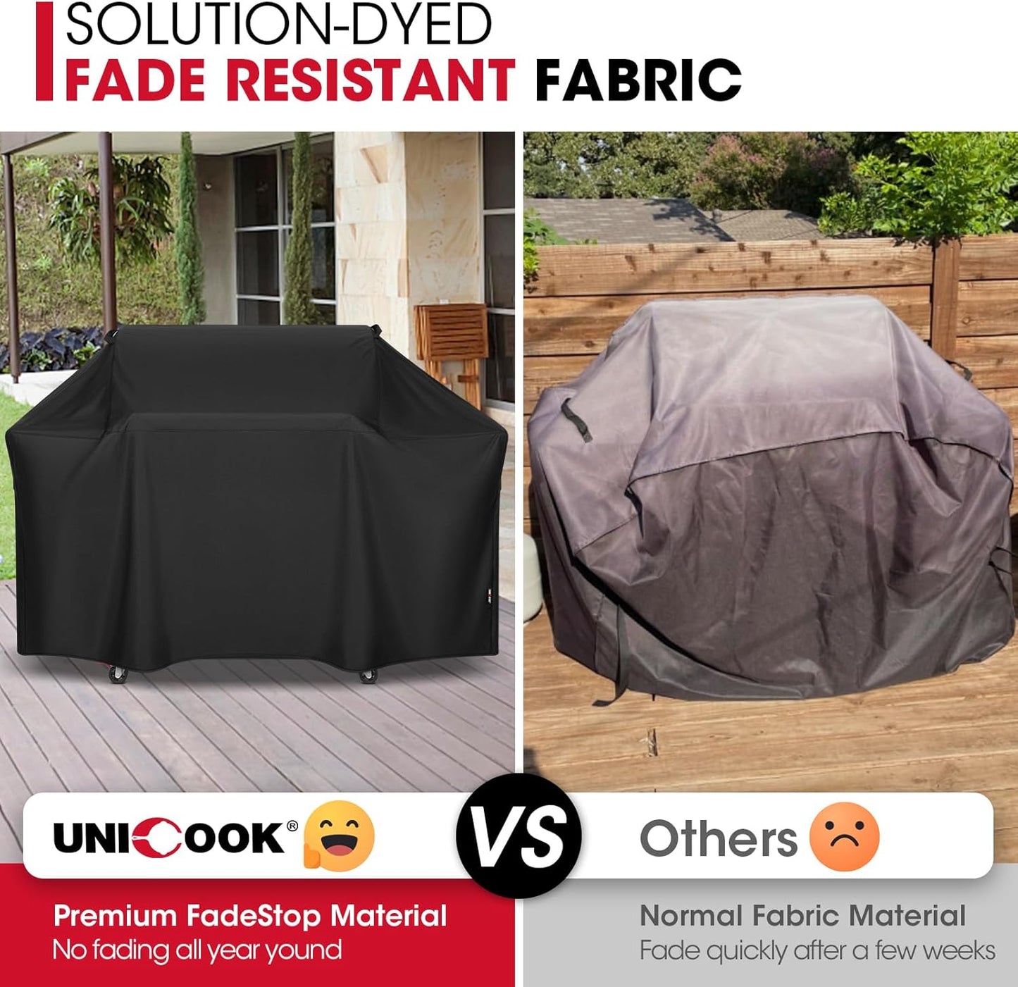 Unicook Grill Cover Compatible with Weber Genesis 400 Series, Heavy Duty Waterproof Outdoor BBQ Cover, Fade Resistant Barbecue Protector, Compared to Weber 7758, Fits Grills up to 69 Inches Wide