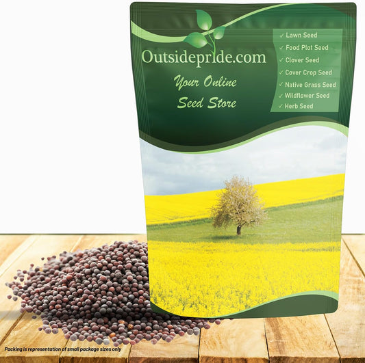 Outsidepride White Mustard Seeds for Planting - 10 lb Annual Cover Crop Seeds w/Deep Root System, High Protein Forage, Ideal for Soil Fertility, Crop Rotations, & Livestock Nutrition