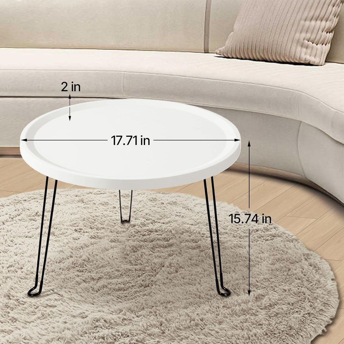 Home or Outdoor Multi-Functional Folding Portable Space-Saving Table (White)