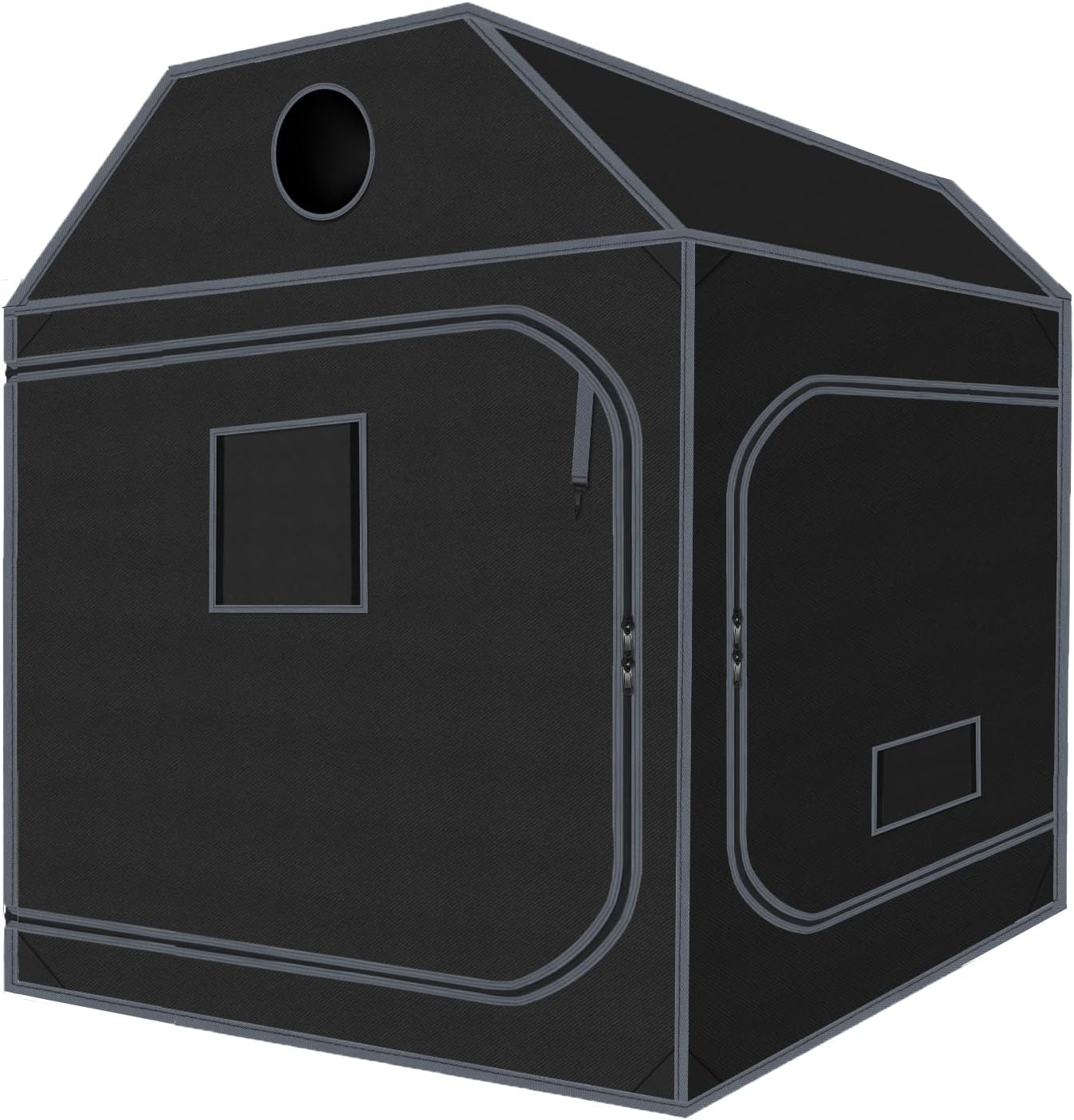5x5 Grow Tent, 60"x60"x72" Roof Cube Plant Grow Tent, Indoor Growing Tent with Observation Windows, Lightproof Roof Cube Tent with Floor Tray, Mylar Hydroponic Tent