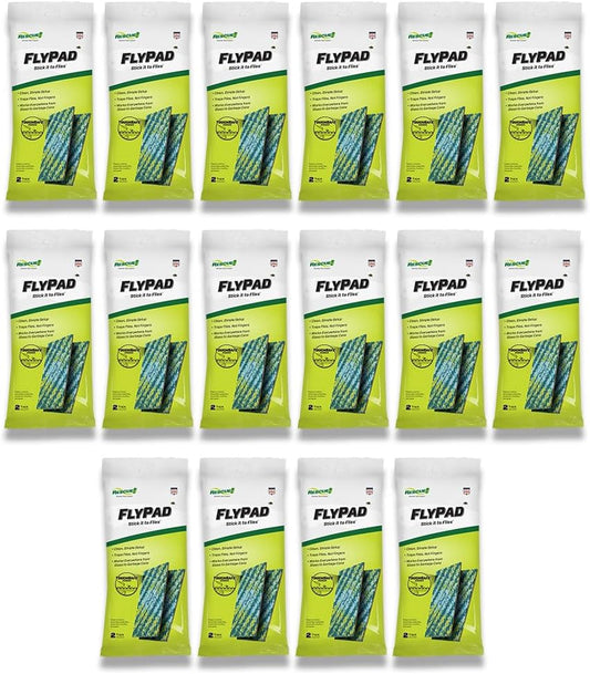 RESCUE! FlyPad – Sticky Fly Traps for Indoor & Outdoor Use - 16 Pack (32 Traps)