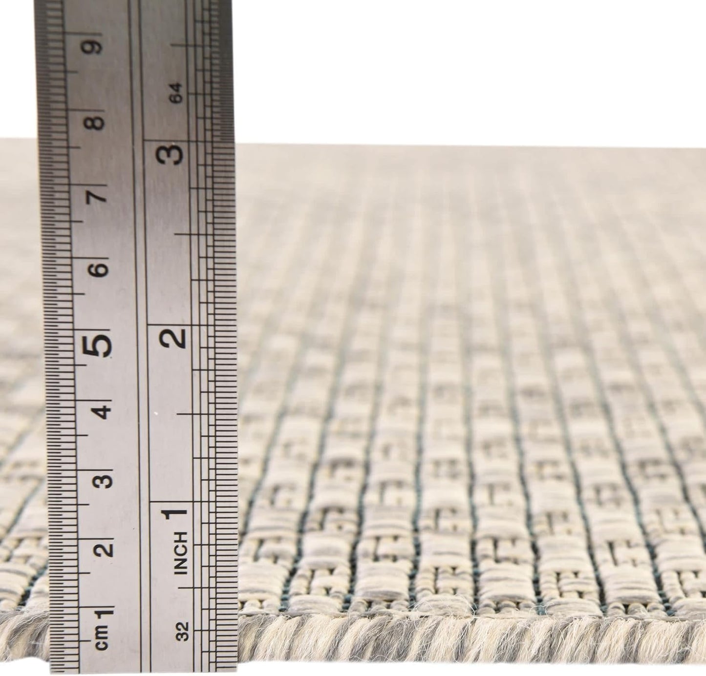 Unique Loom Collection Casual Transitional Solid Heathered Indoor/Outdoor Flatweave Area Rug (10' x 13' Rectangle, Light Gray/Ivory)