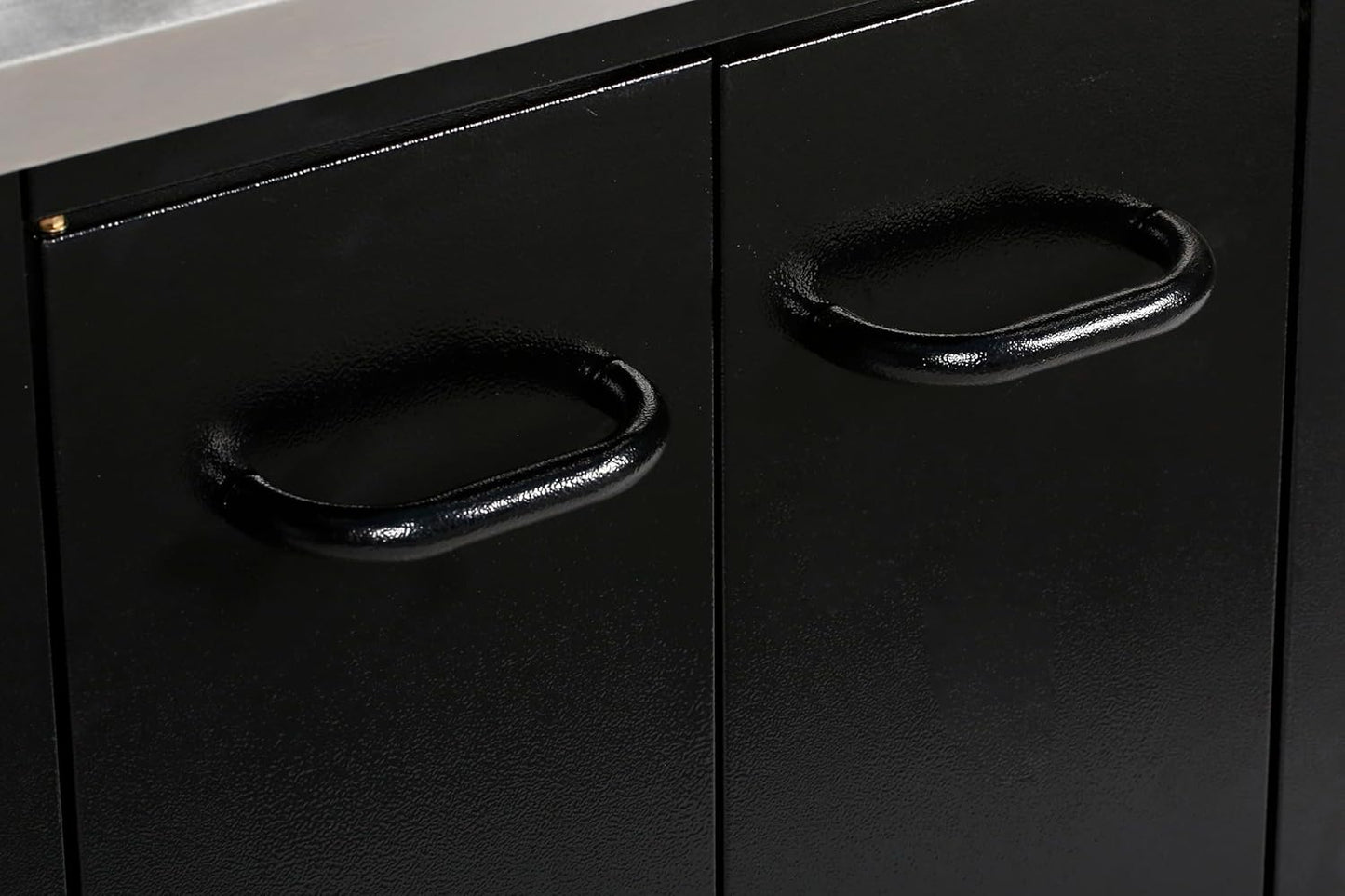 MASTER COOK 4 Burner Gas Grill, 52,000BTU Cabinet Style Grill, Propane Grill with Side Burner, Built with Stainless Steel (Black)