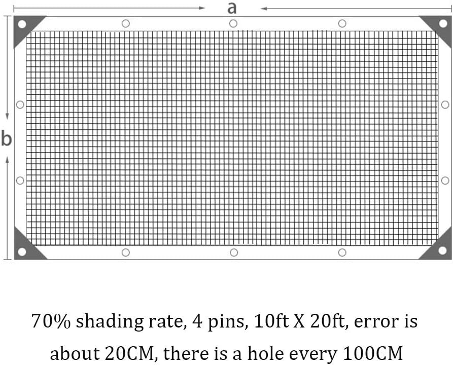 winemana 70% Black Shade Cloth, 10 x 20 FT Durable Mesh Tarp with Grommets, Resistant Garden Sun Shade Netting with Taped Edge for Plant Cover, Greenhouse, Patio, Tomatoes, Chicken Coop, Barn Kennel