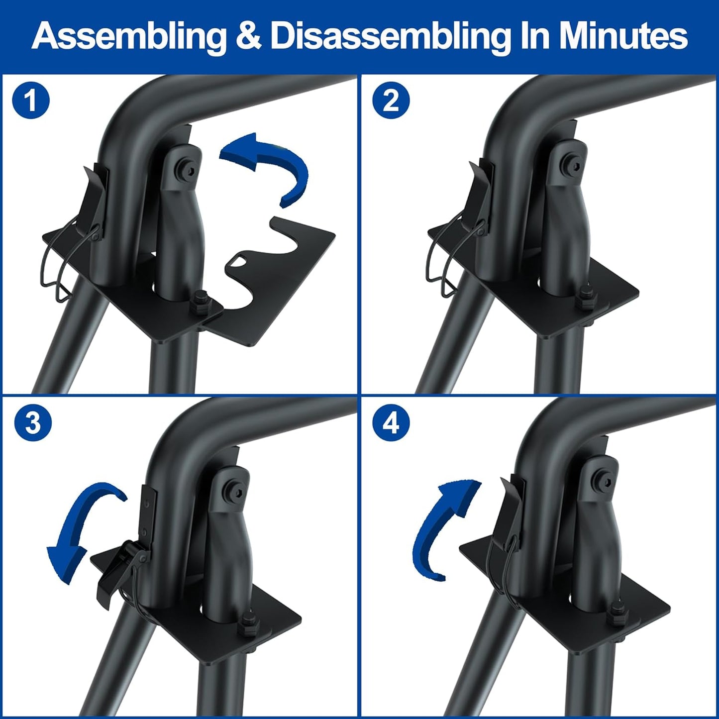 RELIANCER Grill Swing,Campfire Grill Cooking Stand w/8 Hooks & Storage Bag,Cast Iron BBQ Party Swing Grilling Cooking Rack,Outdoor Picnic Camping Cookware Hanging Rack,Collapsible Bonfire Barbecue Set