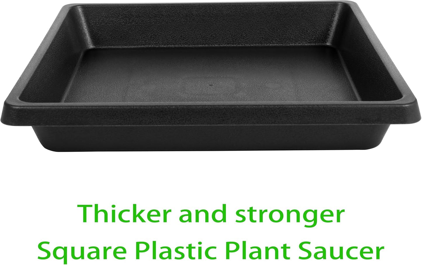 4 Pack Square Plant Saucer 18 Inch, Extra-Deep Large Saucers for Potted Plants, Plastic Plant Trays for Indoors No Holes, Plant Water Catcher Tray, Flower Pot Drip Trays Plant Plate