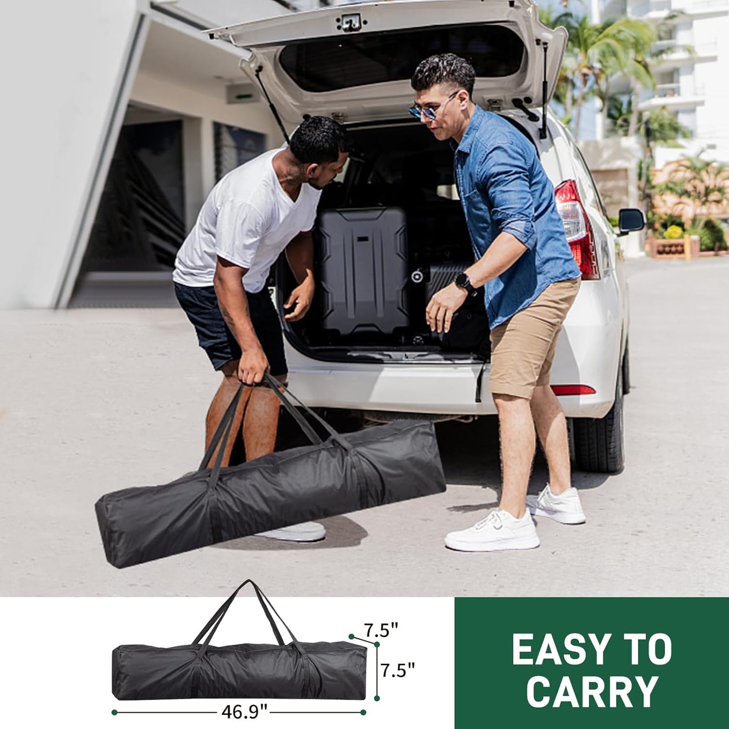 Outvita 6.5x6.5ft Pop Up Canopy Tent, Outdoor Instant Shelter Folding Canopy with Carry Bag for Commercial Events, Party, Backyard BBQ, Camping White