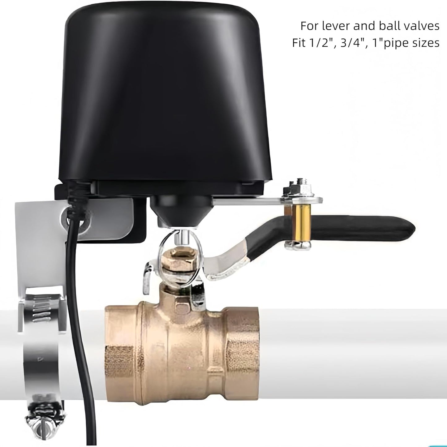 WiFi/ Bluetooth Water Shutoff Valve Timer, Automatic Tuya Smart Watering Time Ball Valve Controller Device for Garden Hose Irrigation, Tuya & Smart Life APP Control Compatible with Alexa