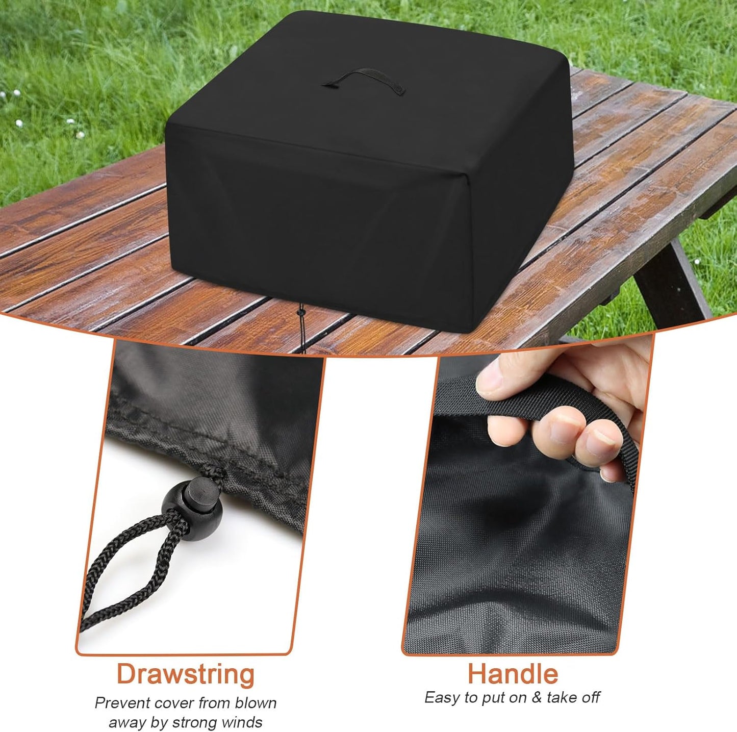 Gas Grills Cover for Flame King - YSNHT500 RV Or Trailer Mounted BBQ, Portable Motorhome Gas Grill Covers, Waterproof Outdoor Natural Gas Grills Cover-15 D x 20" W x 7.5" H