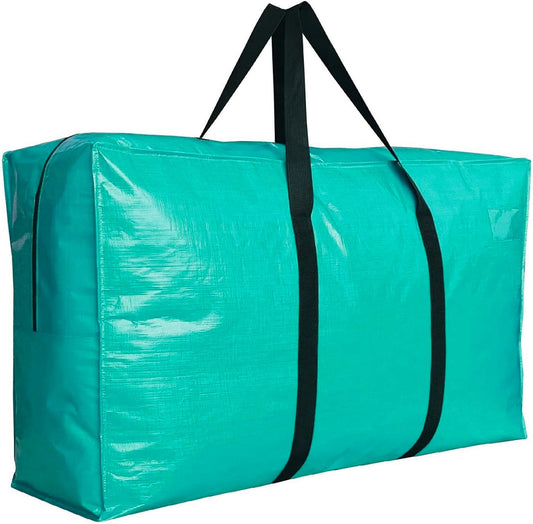 168 Gallon Extra Large Storage Bags, Jumbo Storage Bags, Foldable Big Turquoise Waterproof Storage Bag, 65x30x20inch - 1PACK