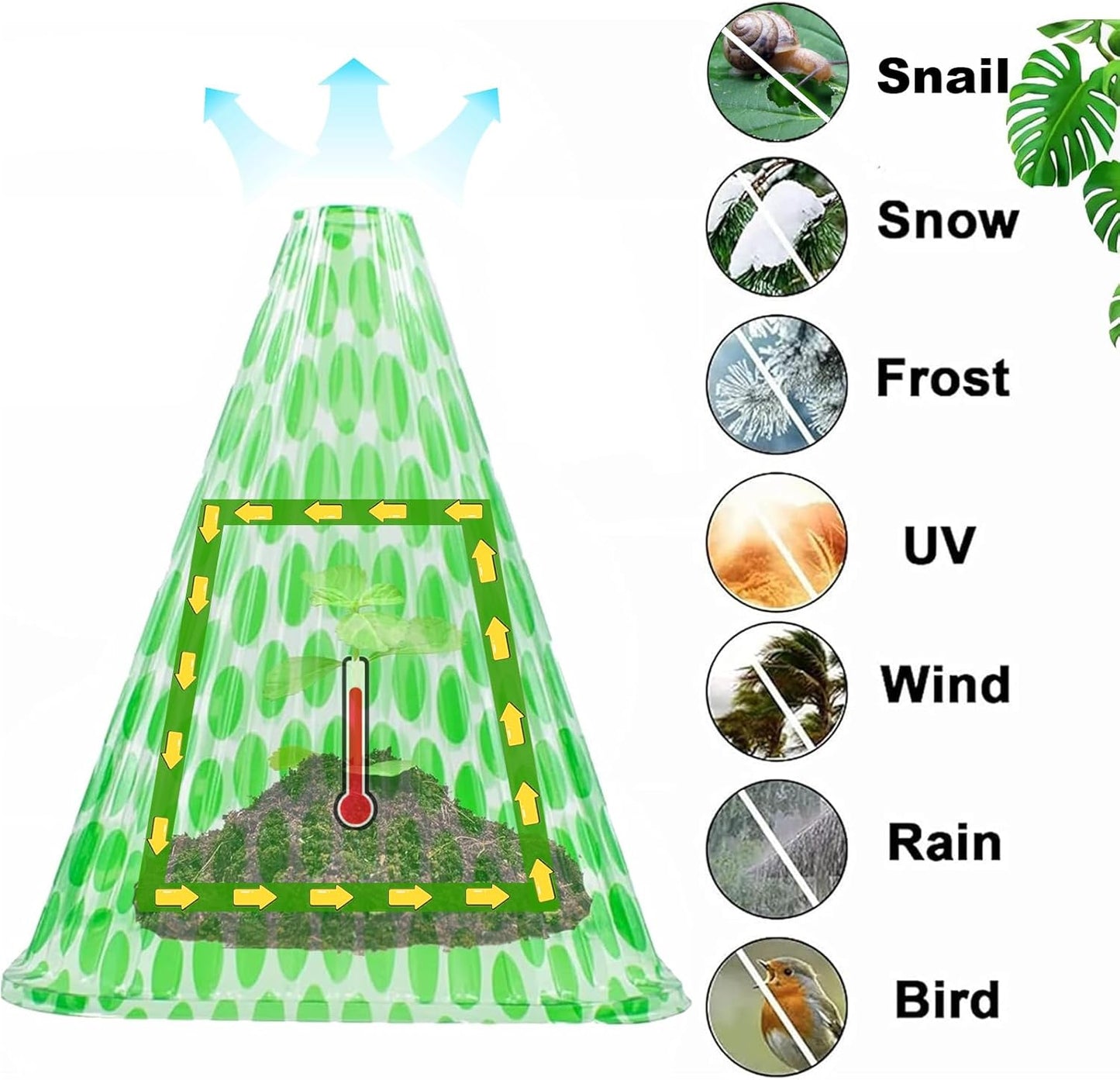Garden Cloches for Plants, 20 Pack Plant Covers Reusable Plant Bell Cover Protects Plants from Birds, Frost,Snails Etc.