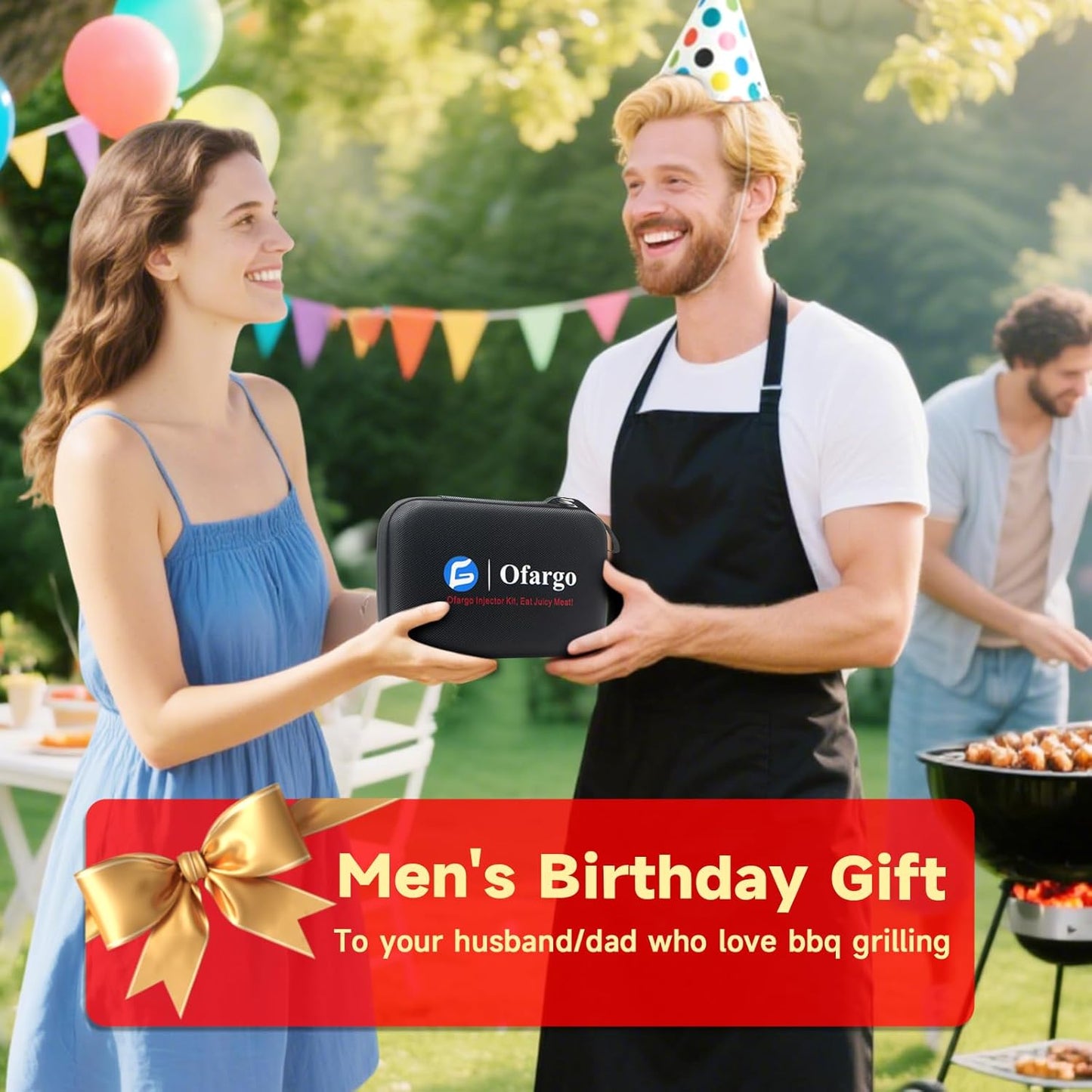 Stainless Steel Meat Injector Syringe with 4 Marinade Needles and Travel Case for BBQ Grill Smoker, gifts for men dad husband in Thanksgiving Christmas day