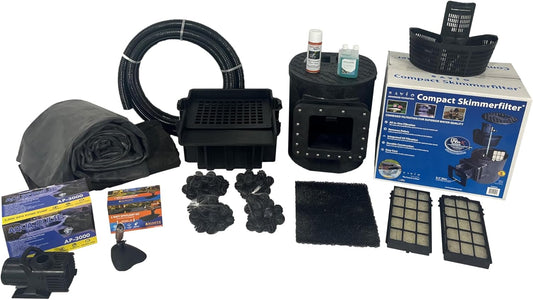 HALF OFF PONDS Savio Select 3,000 GPH Submersible Pump Pond Kit with 15' x 20' EPDM Rubber Pond Liner for Water Garden & Koi Pond