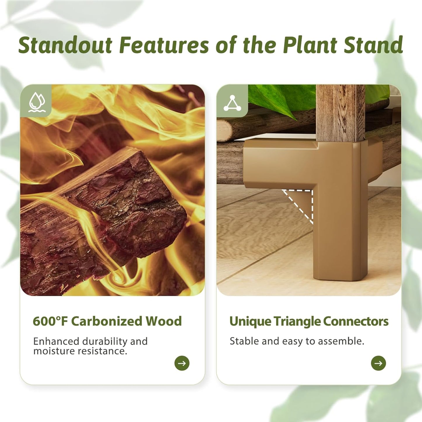 Plant Stand Indoor Tall Hanging Plant Shelf 16 Tiers Large Outdoor Plant Rack for Multiple Plants Wood Plant Holder for Living Room Garden Balcony