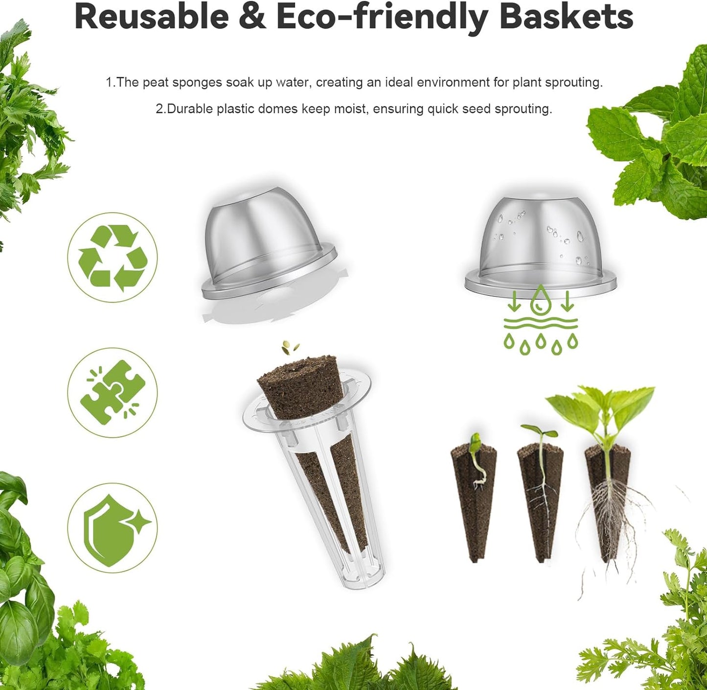 inbloom 18-Pod Salad Greens Seed Pod Kit for AeroGarden, Ahopegarden, Gardencube Hydroponic Garden with Spinach, Buttercrunch, Paris & American Lettuce, Swiss Chard, Wild Cabbag – Mothers Day Gift