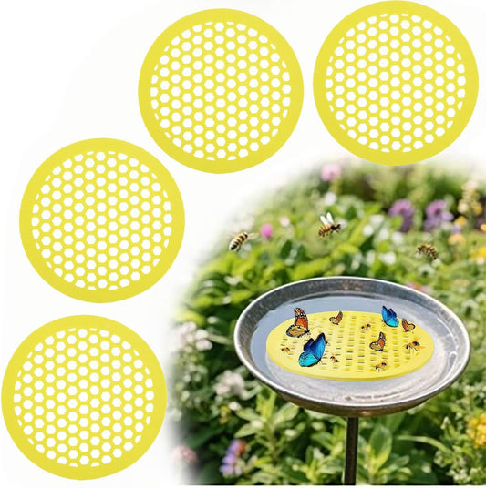 4 Pack Floating Bee Watering Station for Garden, Butterfly Feeder Bee Waterer Wildlife Baths Pollinator, Outdoor Pool & Garden Decor(Classic Round)
