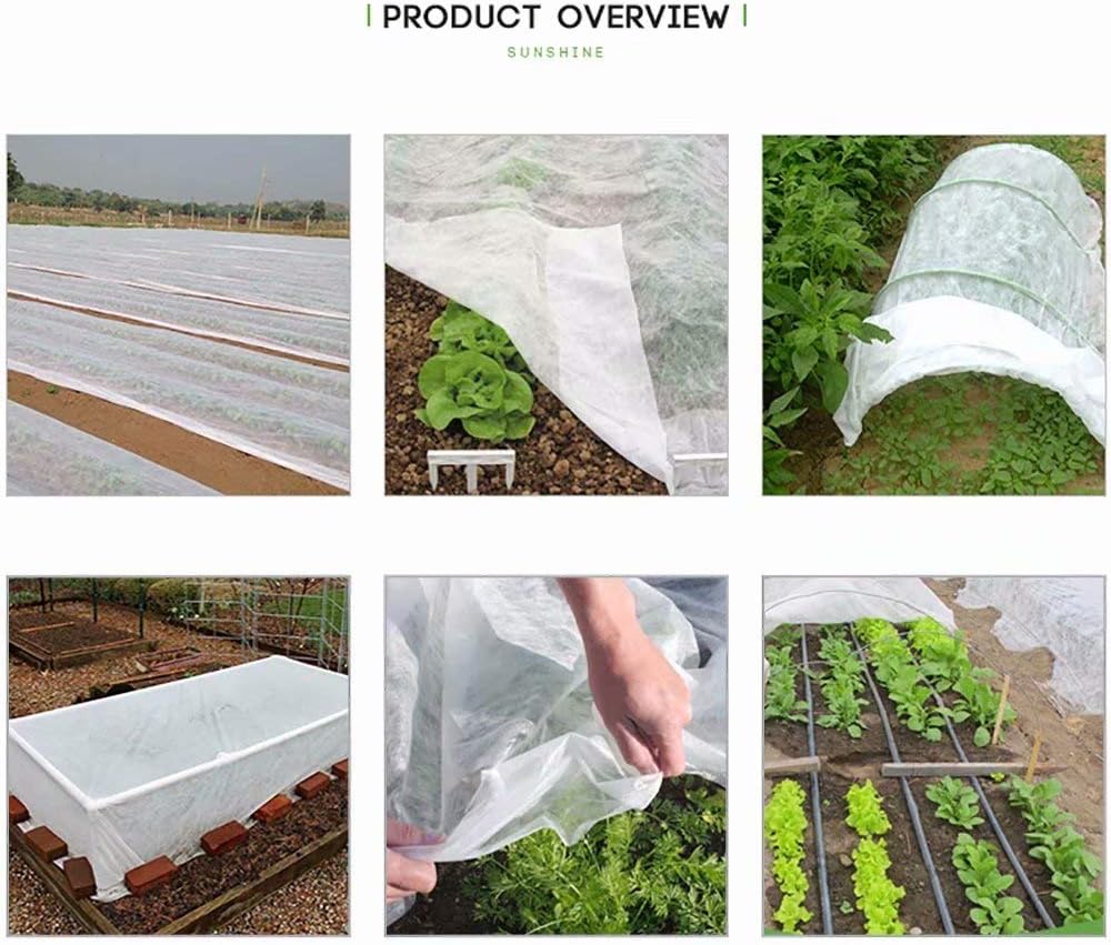 Agfabric Plant Covers Freeze Protection Frost Blankets for Plants 5'x25' 1.2oz Row Covers Outdoor Plant Covers for Winter Freeze Cloths for Plants Winter Frost Pests Protection,White