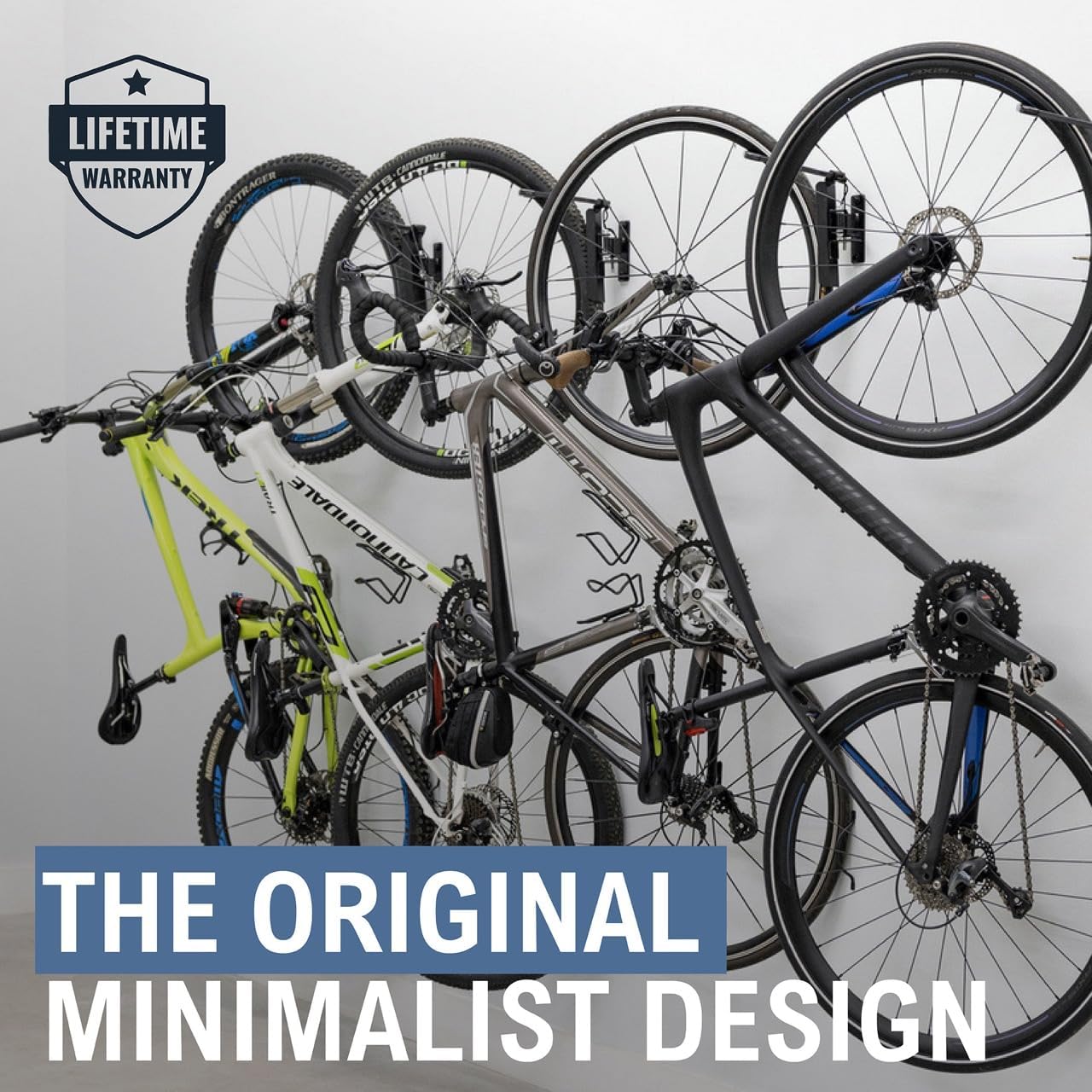 StoreYourBoard Bike Swivel Rack – Wall Mounted Garage Bike Storage, Vertical Hanger with 120° Swing Design & Stopper, Space-Saving Indoor Wall Mount – Fits Kids Bikes, BMX & More