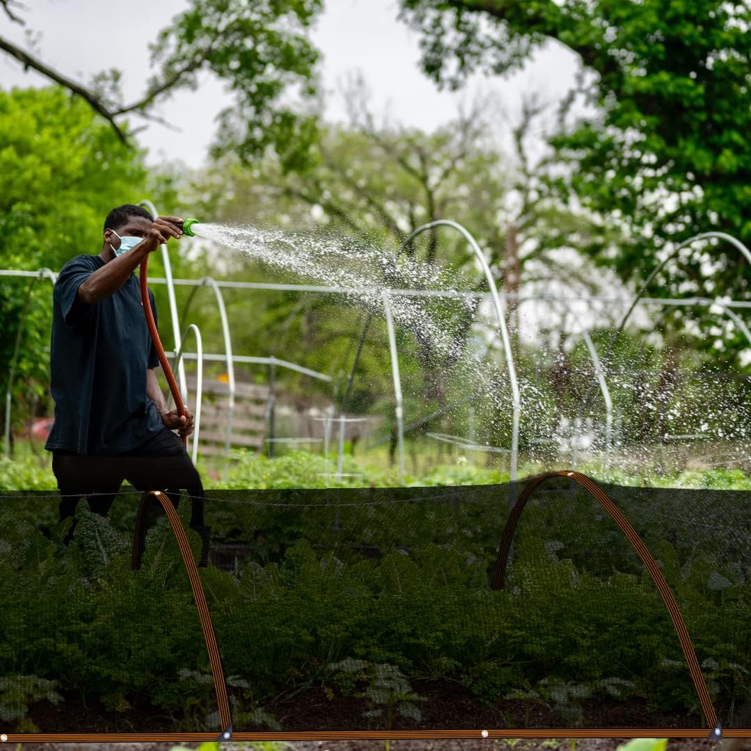 QLOFEI Shade Cloth for Garden, 60-70% Sun Screens for Patio Pergola Outdoor, Easy to Hang Mesh Tarp Shade Cloth with Grommets, Shade Neting Cover for Kennel Chicken Coop Plant Shade Sail, 4x6 FT