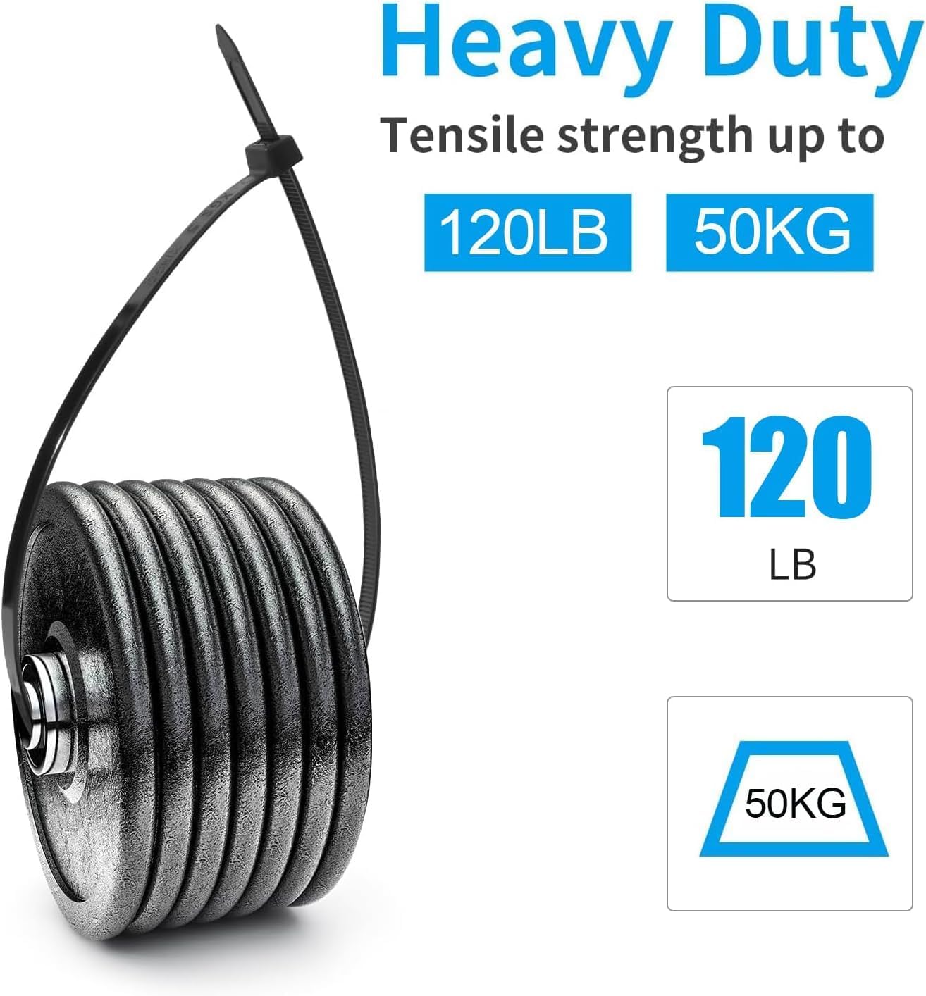 XINGO 14 Pink Zip Ties Heavy Duty 100 Pack, 120 LBS Tensile Strength, Premium Nylon Cable Wire Ties, Self-locking Plastic Ties for Indoor and Outdoor Use