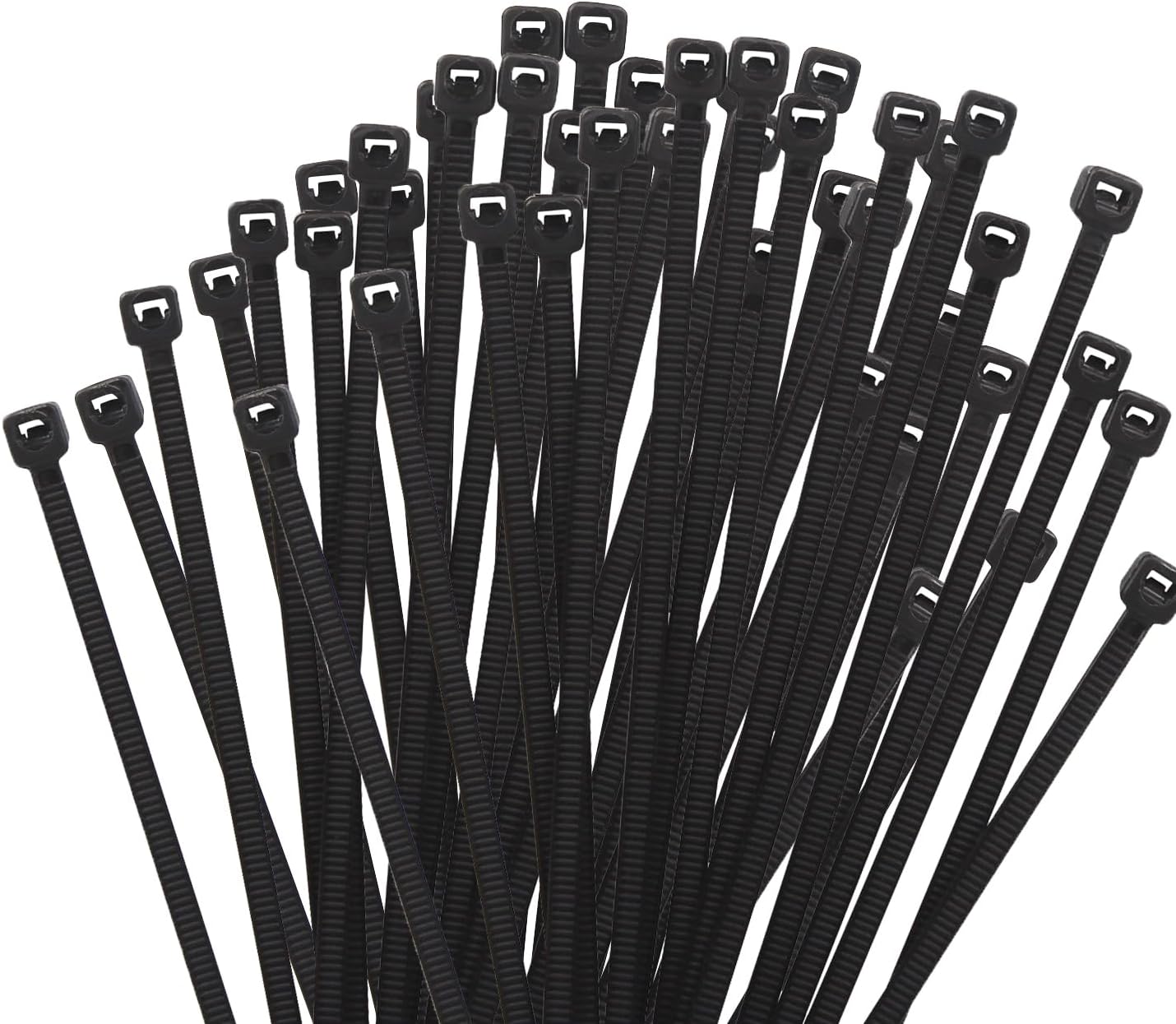6 Inch Black Zip Tie 1000 PCS, 18 Lbs - Small to Medium Zip Tie, Nylon PA66 UV Resistant Cable Tie for Indoor and Outdoor Use - Ideal for bundling and securing objects