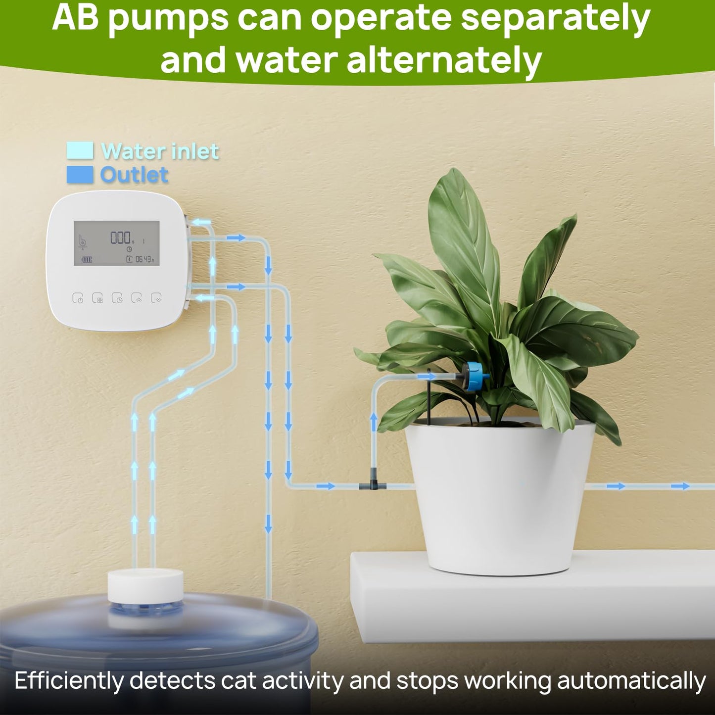 Automatic Drip Irrigation System, Plant Watering Devices with Timer, Plant Watering Devices for 20 Potted Plants, Indoor Outdoor Garden, Raised Beds, Greenhouse& Compatible with Alexa