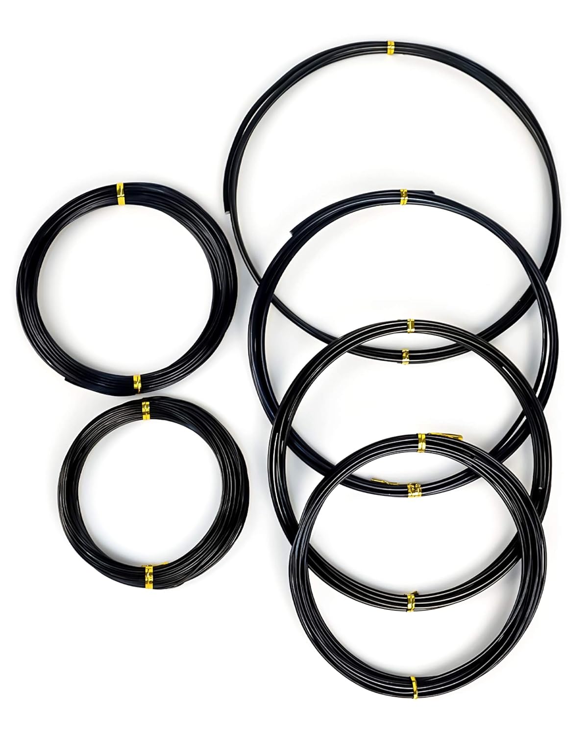 Bonsai Wire, 6 Sizes of 1mm, 1.5mm, 2mm, 2.5mm, 3mm, 4mm Black Aluminum Wire, Total 152 Feet Bonsai Tool Kit, 300 Grams Bonsai Tree Wire for Bonzai Trees Indoor by MoHern