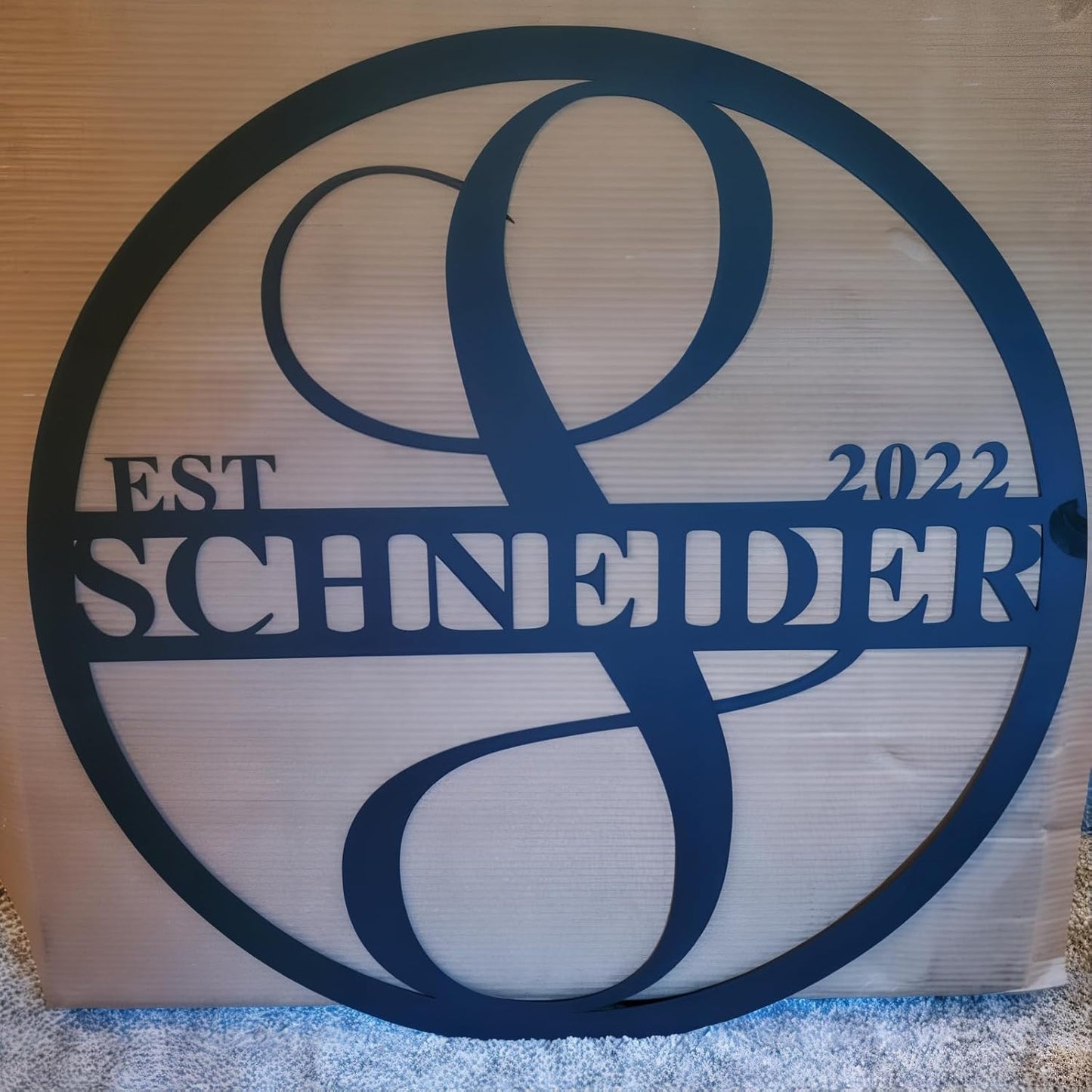 Personalized Metal Name Signs, Split Letter Monogram Wall Decor, Custom Last Name Sign, Family Name Sign for Outdoor, Personalized Wedding Gift, Garden Decor, Metal Wall Art, Housewarming Gift (MonogramDesign_7)