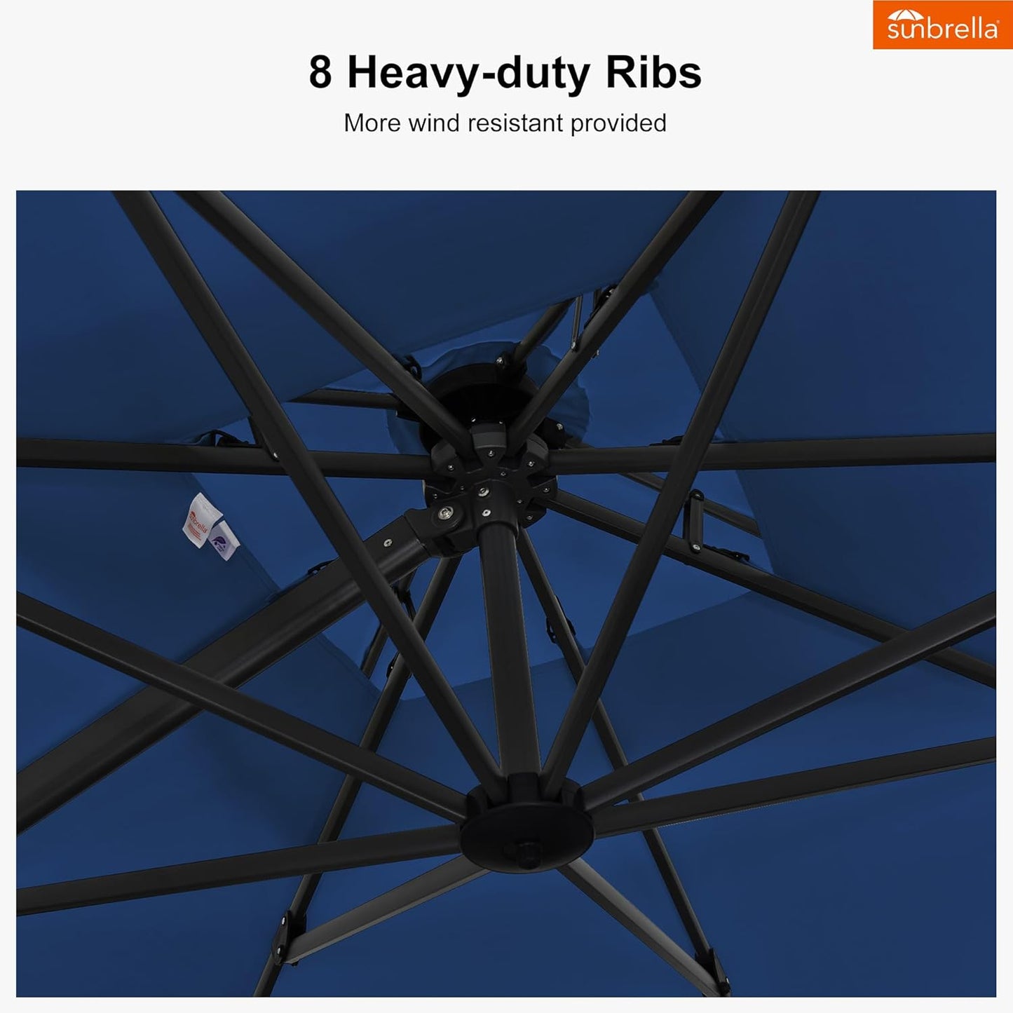 PURPLE LEAF Cantilever Umbrella Outdoor 10' X 13' Double Top Large Rectangle Heavy Duty 360° Rotation Offset Sun Shade Umbrella for Garden Patio Deck Pool Backyard Spectrum Indigo