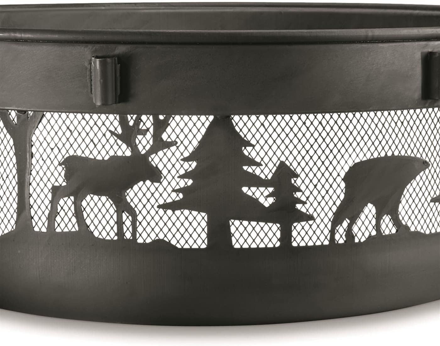 Castlecreek 47" Fire Pit BBQ Grill Outdoor Wood Burning Steel Log Firepit for Camping, Grilling, Smores, Yard, Cooking Outside, Barbecue, Bonfire Wilderness