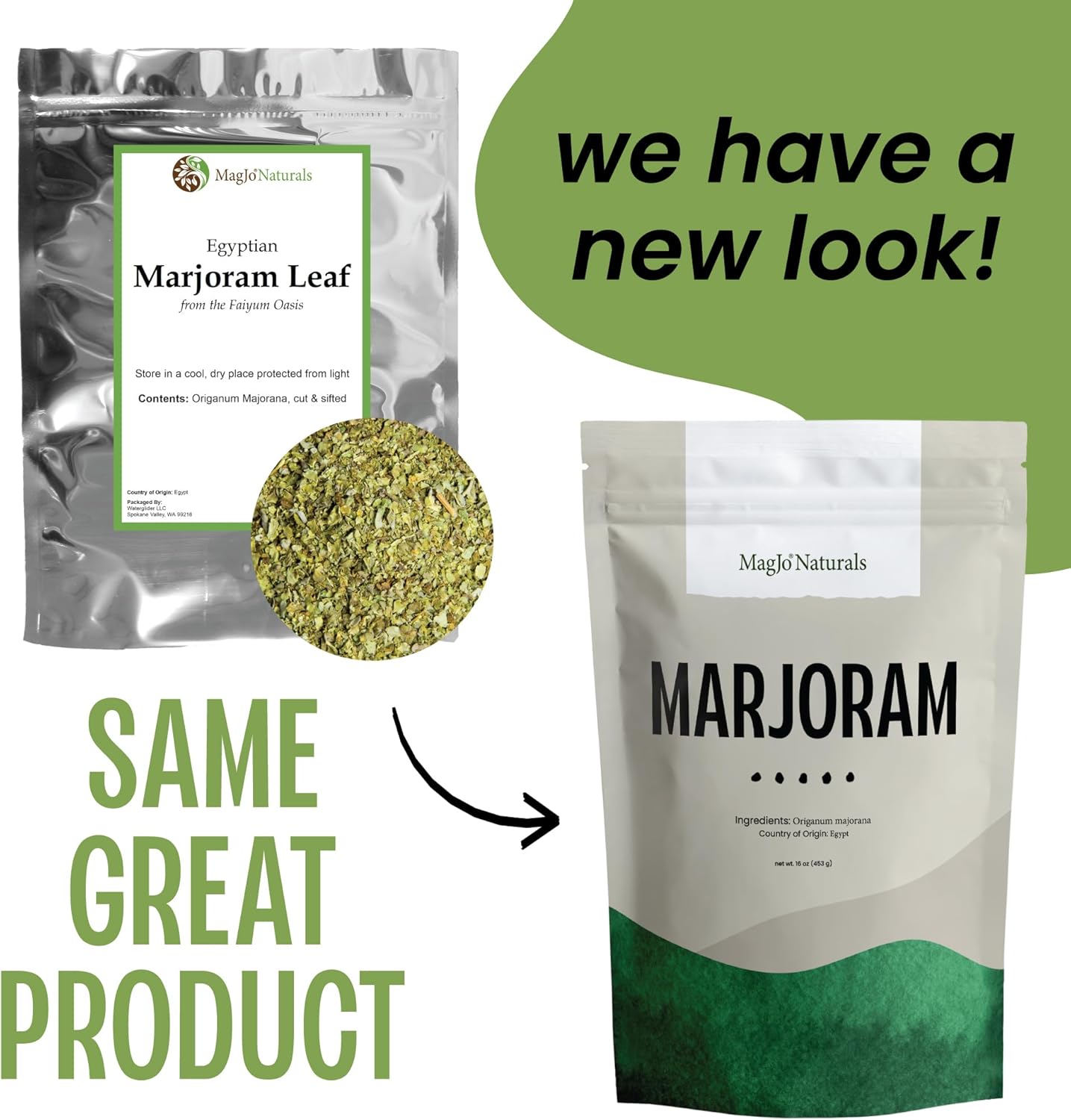 Marjoram Leaf, Cut & Sifted | 1 lb. Bulk Bag | Origanum majorana L.